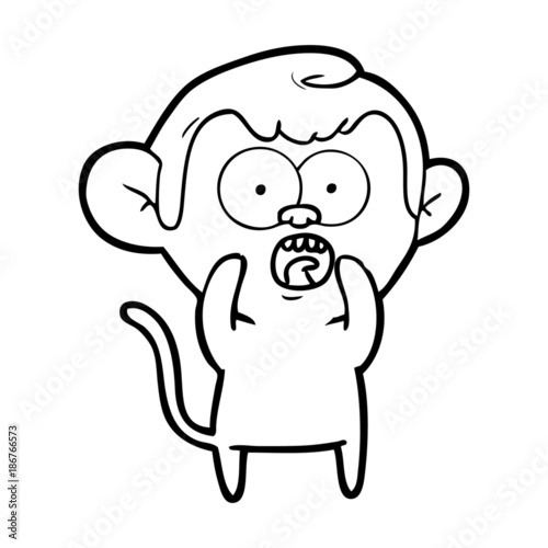 cartoon shocked monkey