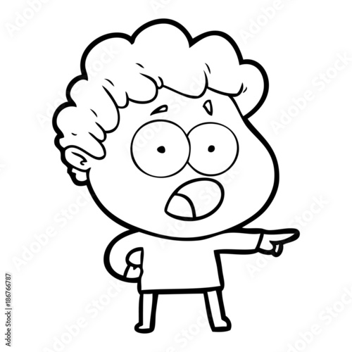 cartoon man gasping in surprise