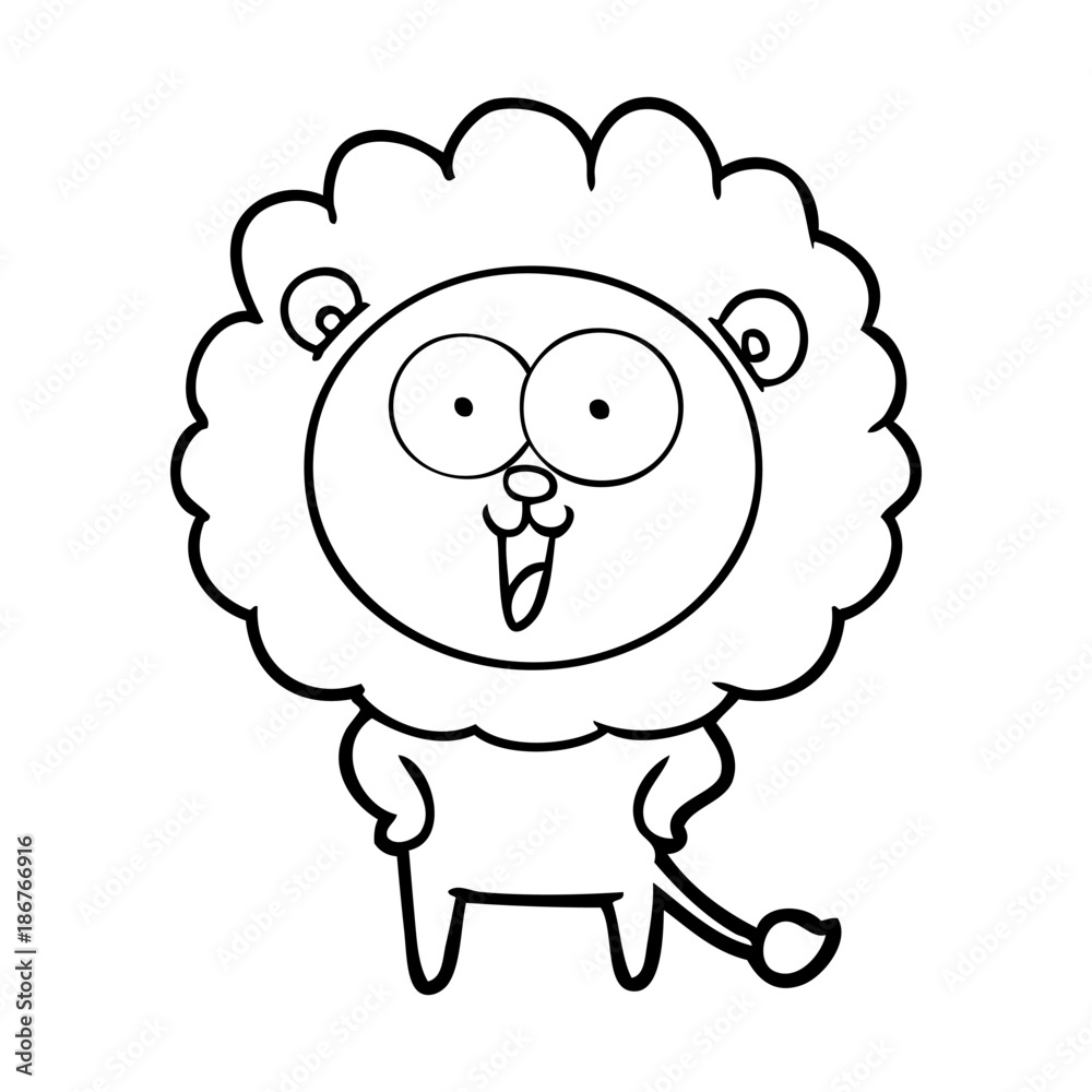 happy cartoon lion happy cartoon lion