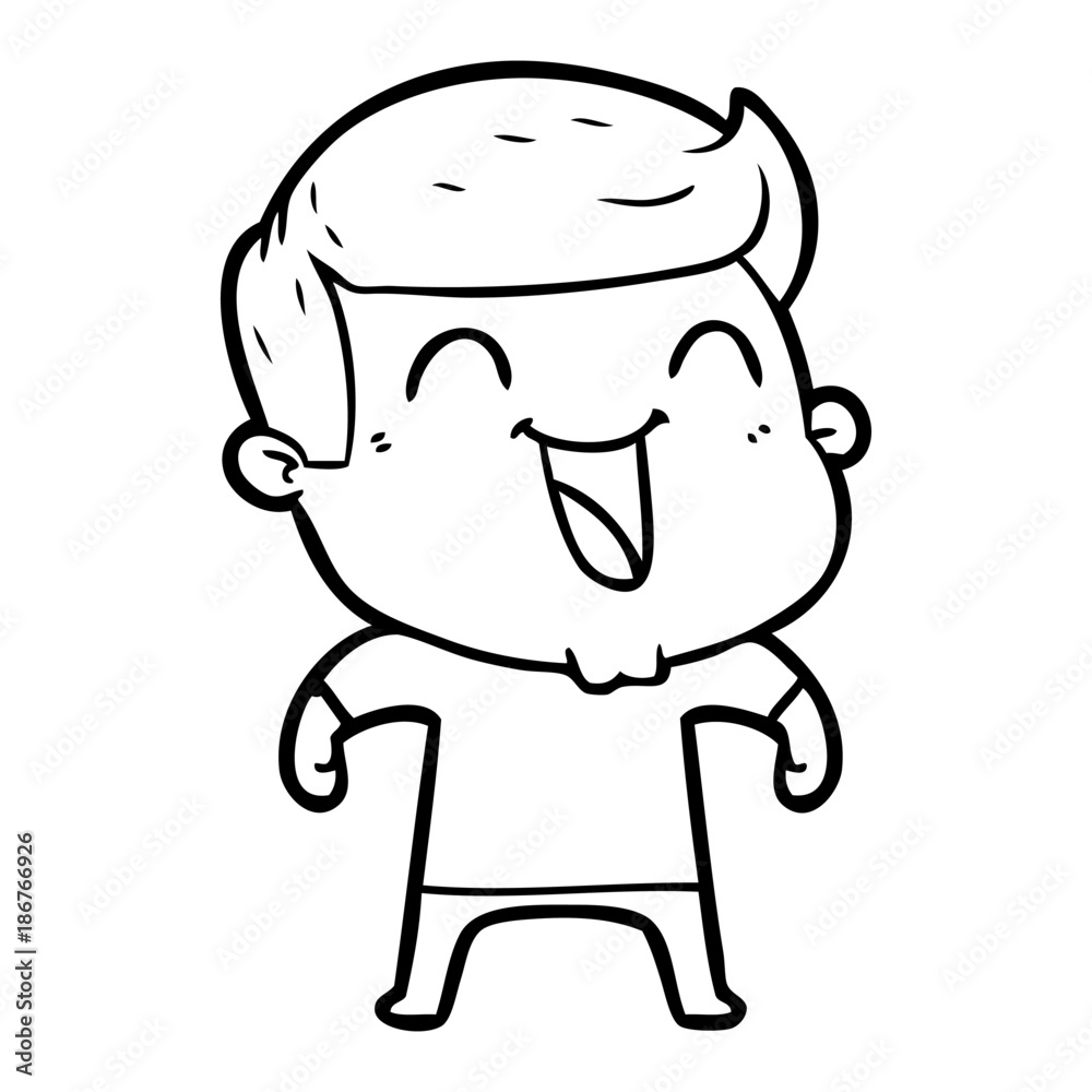 cartoon man laughing