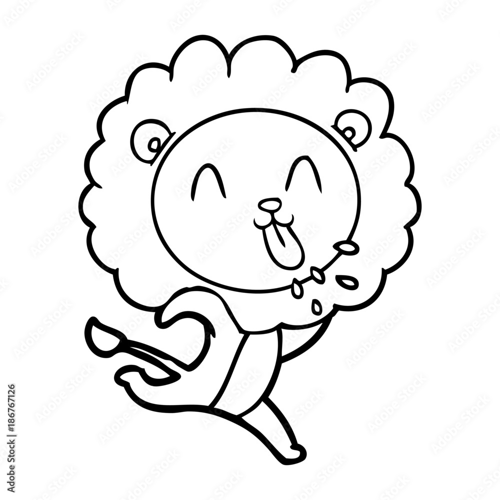 happy cartoon lion happy cartoon lion