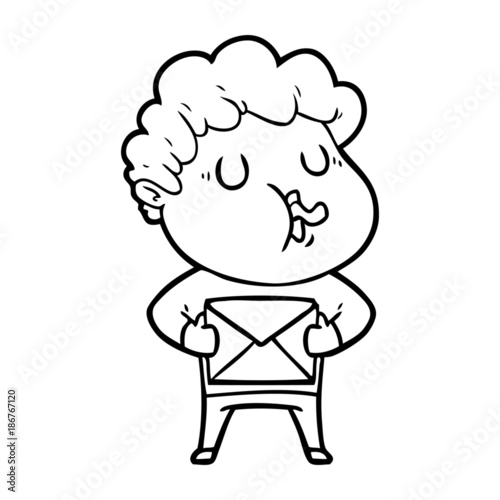 cartoon man singing