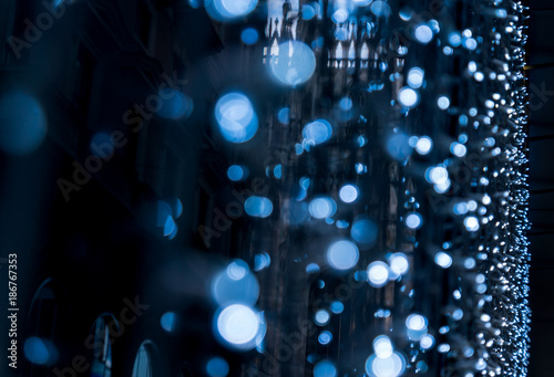 Wallpaper Mural Blue Bokeh of Christmas Lights Torontodigital.ca