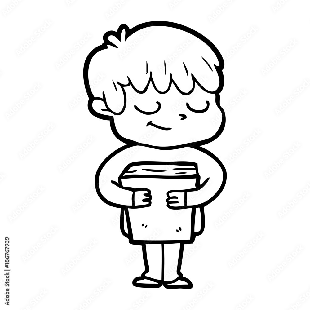 Fototapeta premium cartoon happy boy