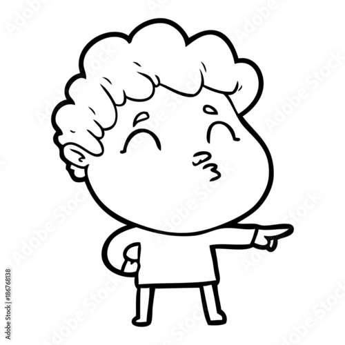 cartoon man pouting