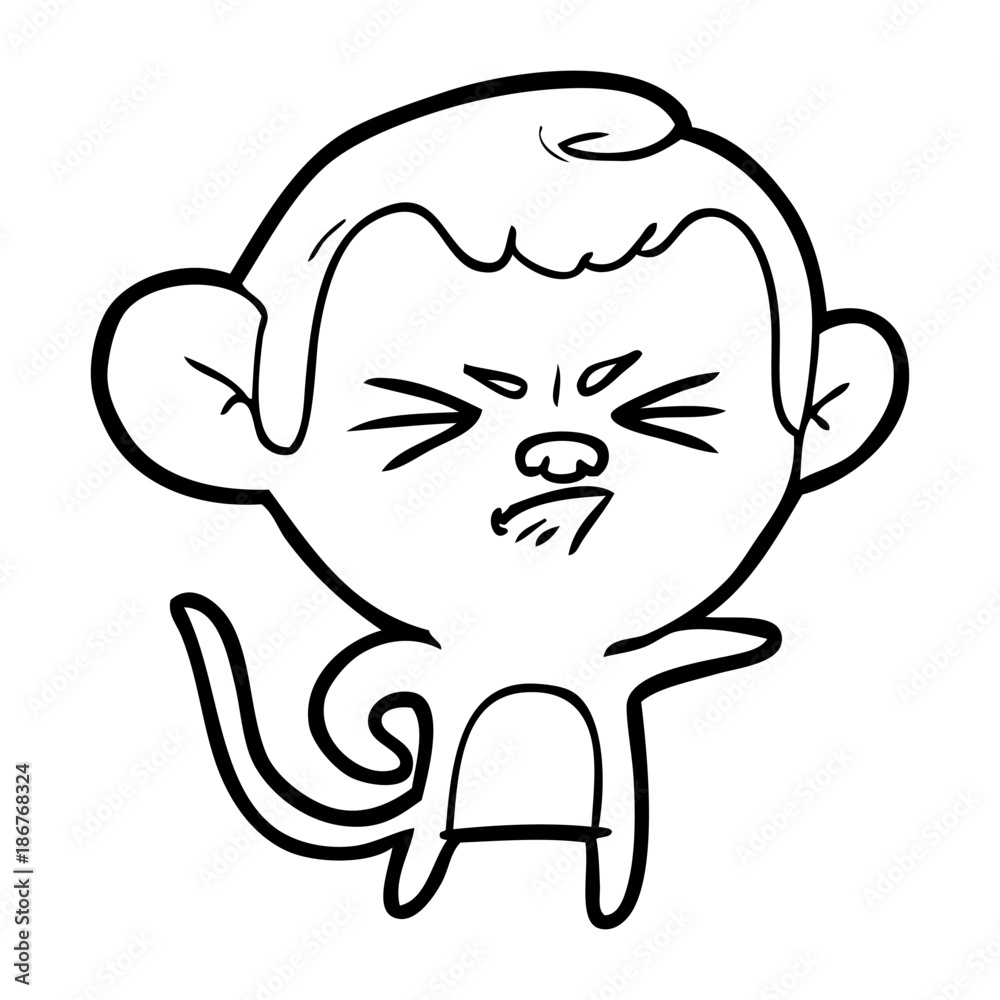 cartoon annoyed monkey cartoon annoyed monkey