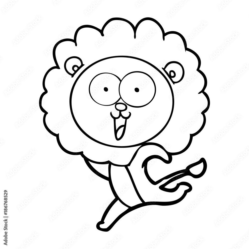 happy cartoon lion happy cartoon lion