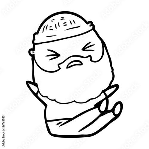 cartoon man with beard