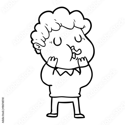 cartoon man singing