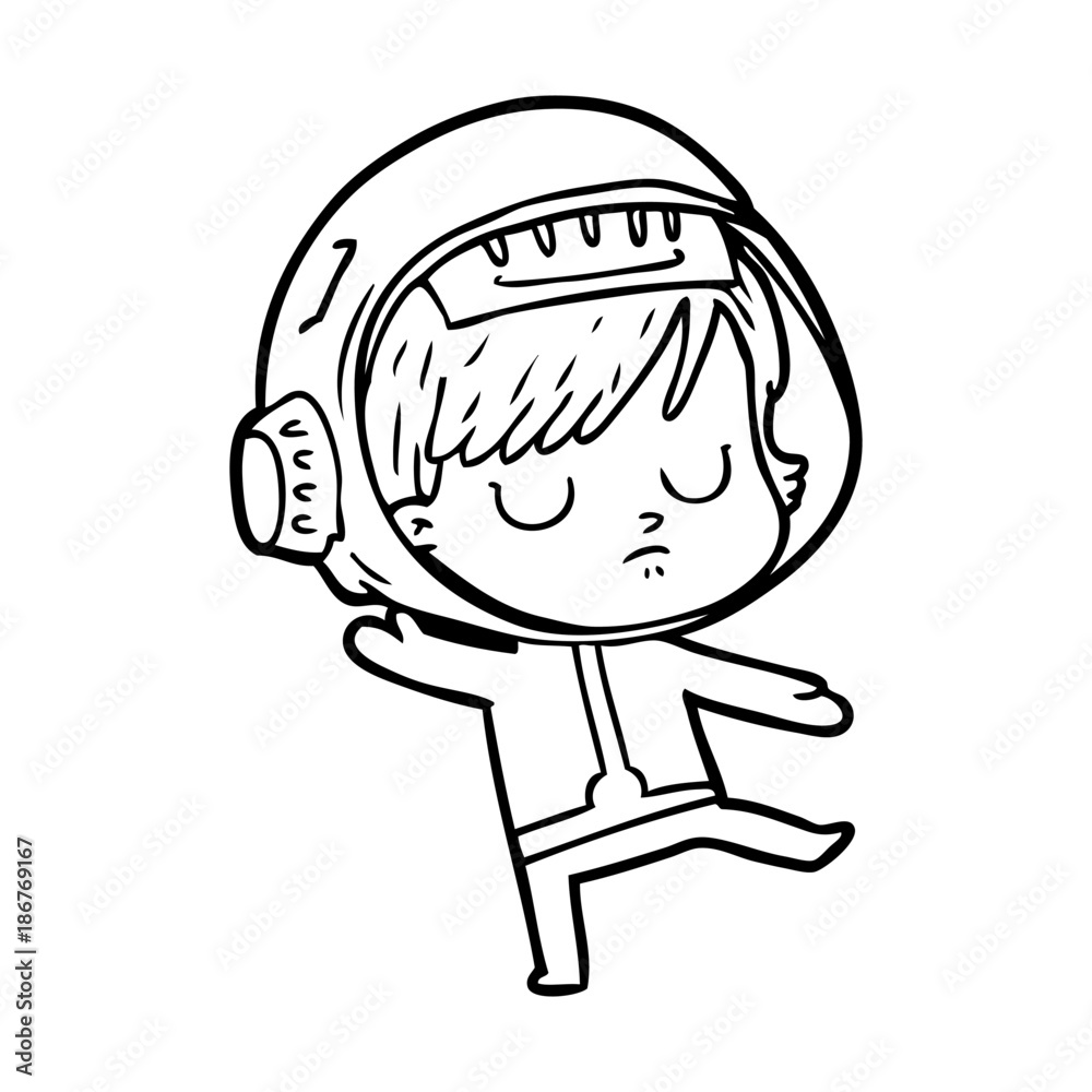 cartoon astronaut woman cartoon astronaut woman