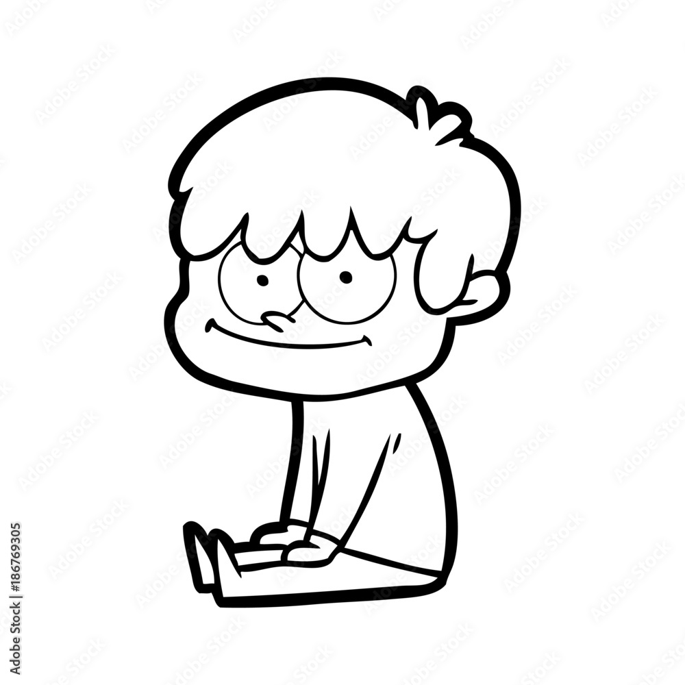 Fototapeta premium happy cartoon man
