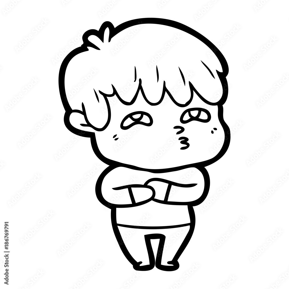 cartoon curious man cartoon curious man