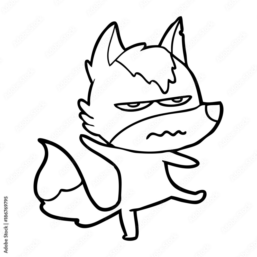 cartoon annoyed wolf cartoon annoyed wolf