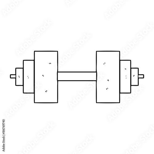 cartoon dumbbell