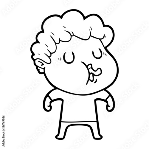 cartoon man singing
