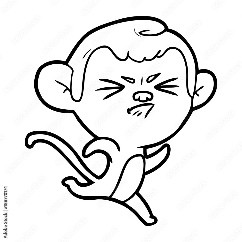 cartoon annoyed monkey cartoon annoyed monkey