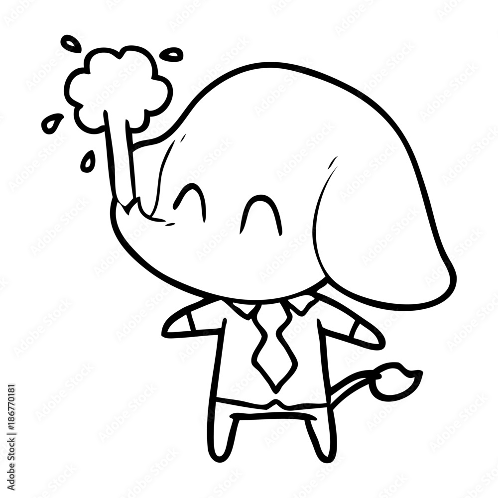 cute cartoon elephant spouting water cute cartoon elephant spouting water