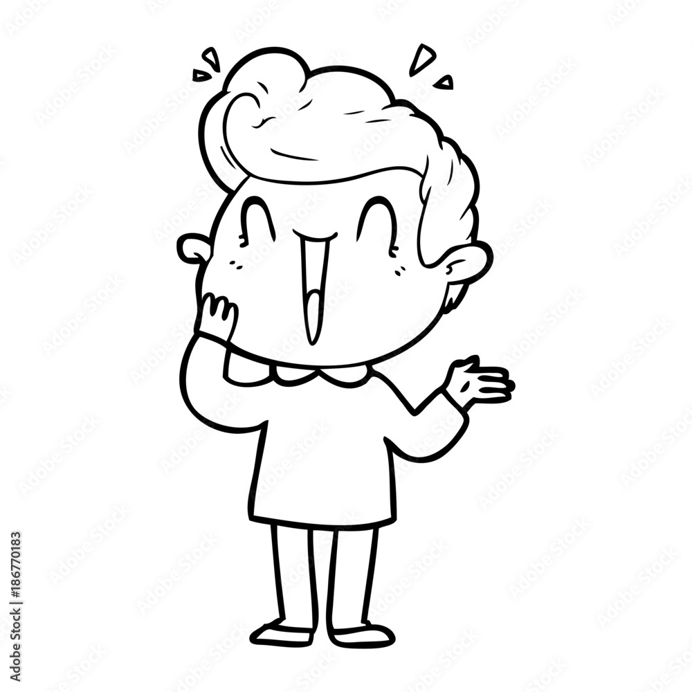 cartoon excited man cartoon excited man