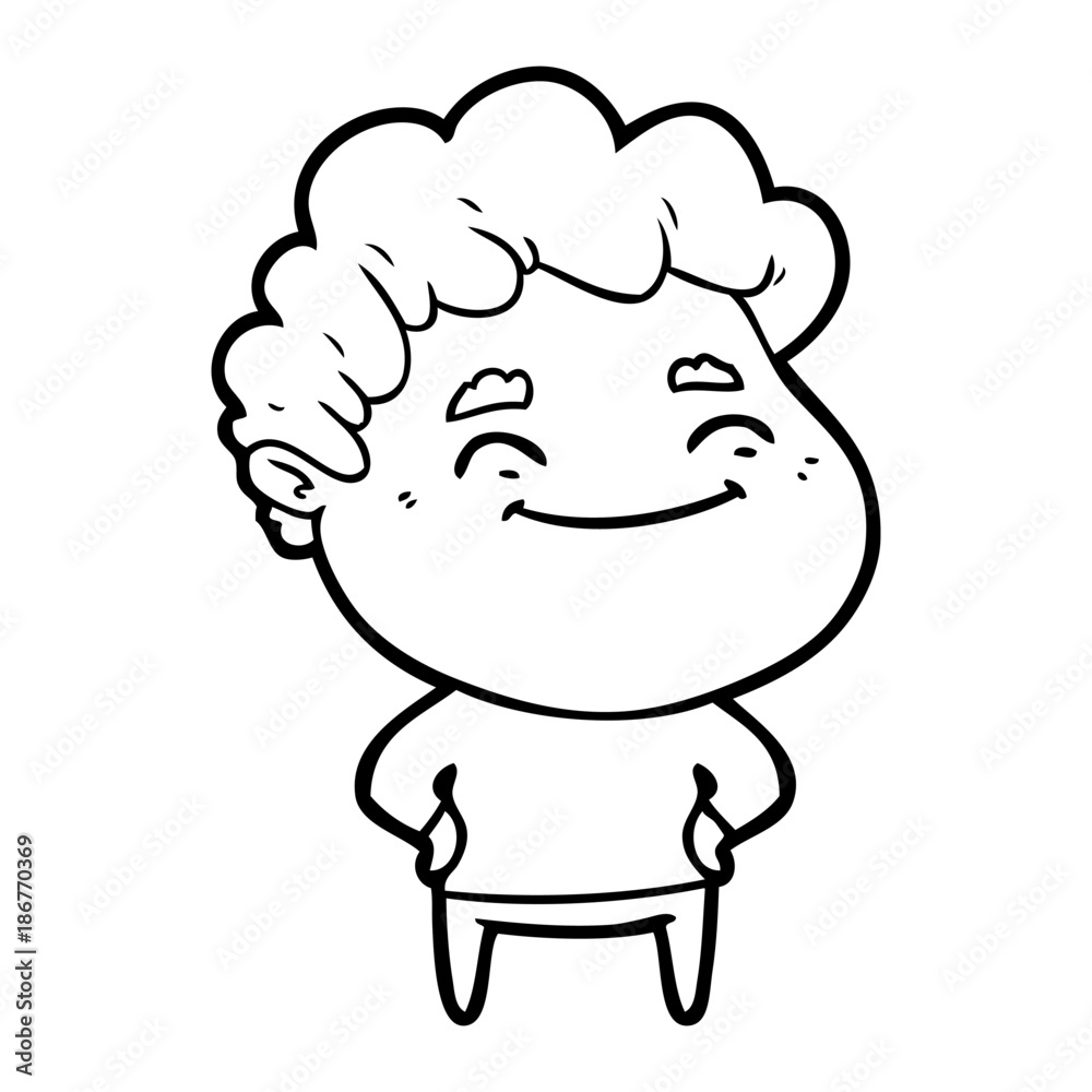 cartoon friendly man cartoon friendly man