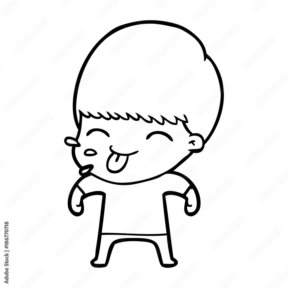 funny cartoon boy