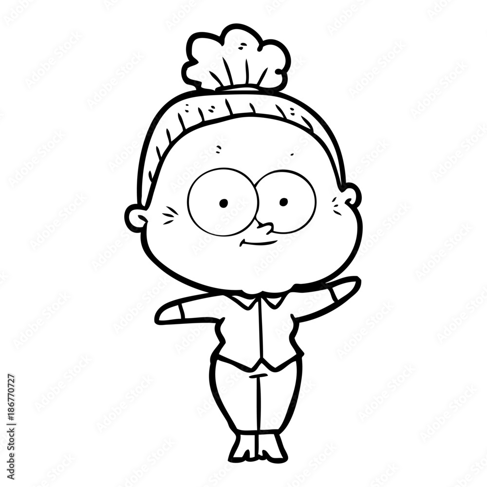 cartoon happy old woman cartoon happy old woman