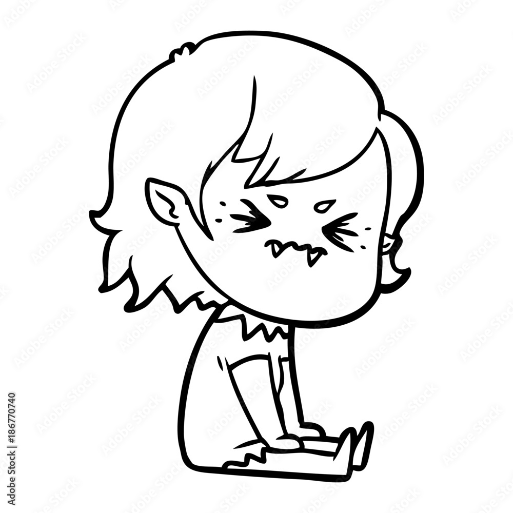 annoyed cartoon vampire girl annoyed cartoon vampire girl