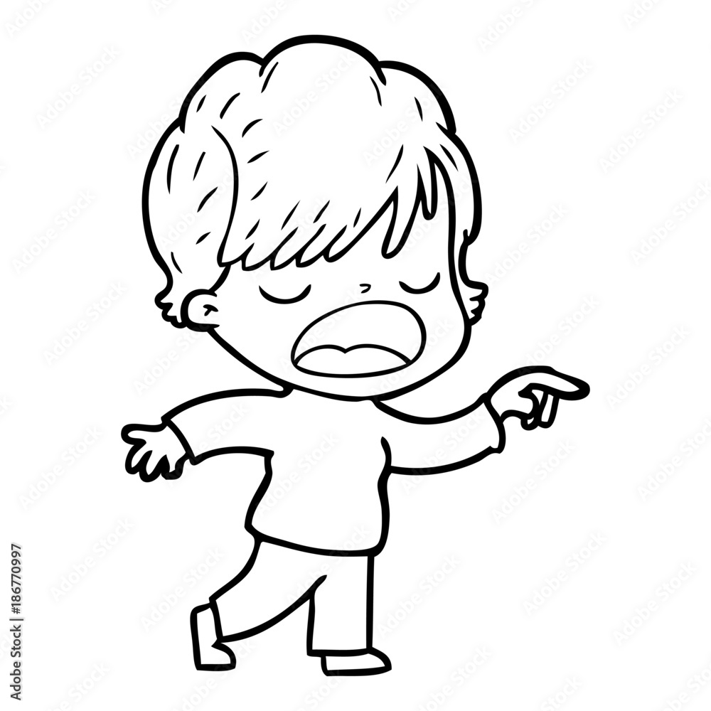 cartoon woman talking cartoon woman talking