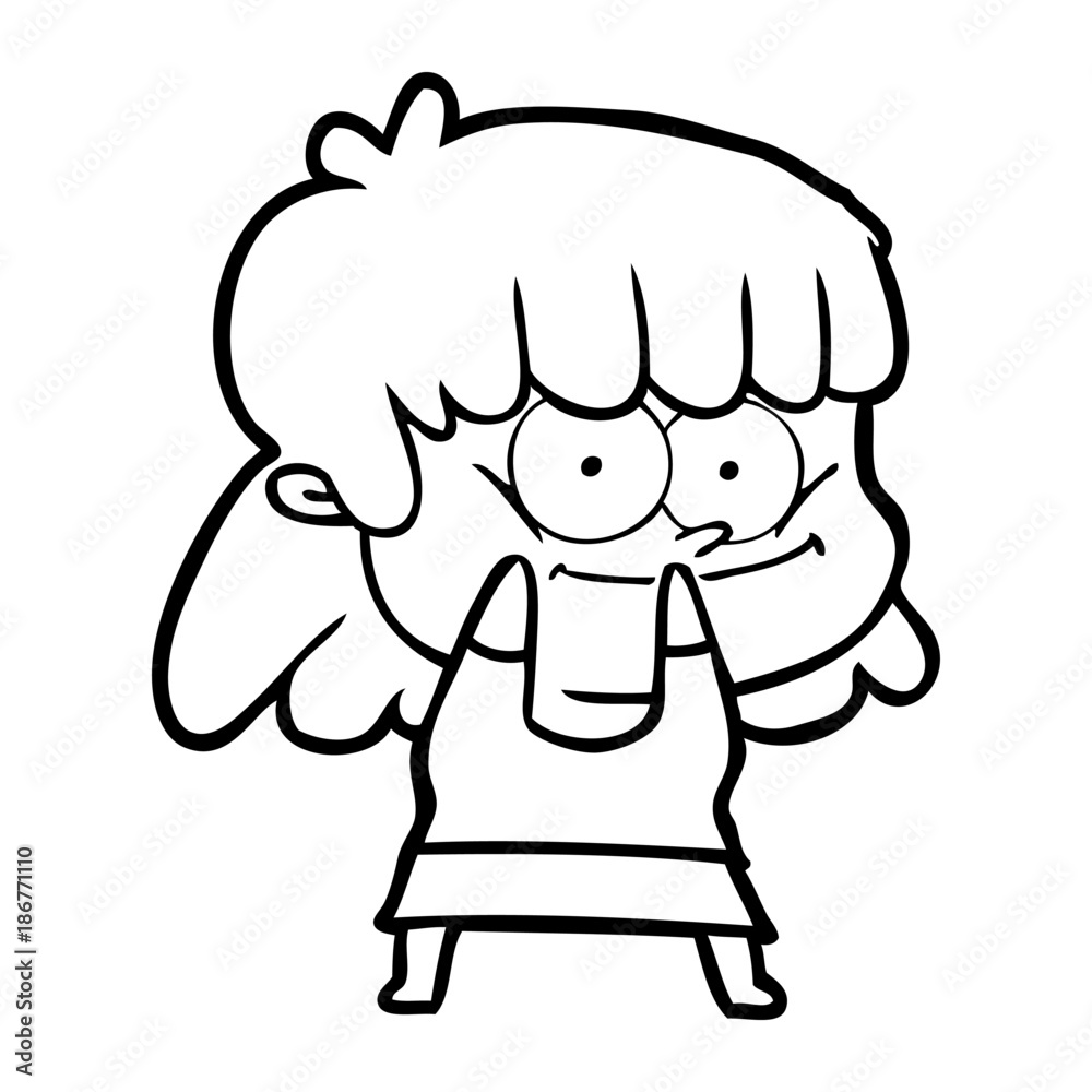 cartoon smiling woman cartoon smiling woman