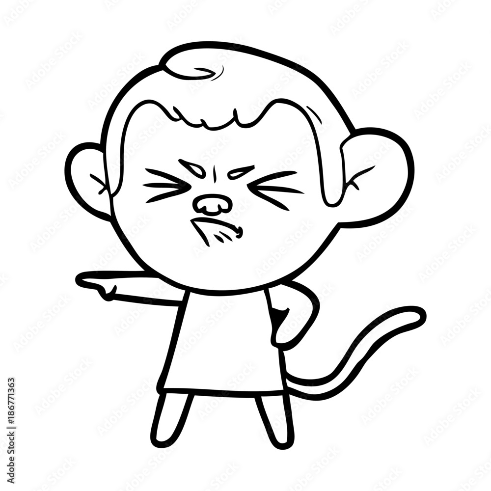 cartoon annoyed monkey cartoon annoyed monkey