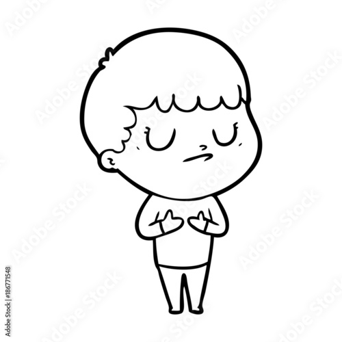 cartoon grumpy boy