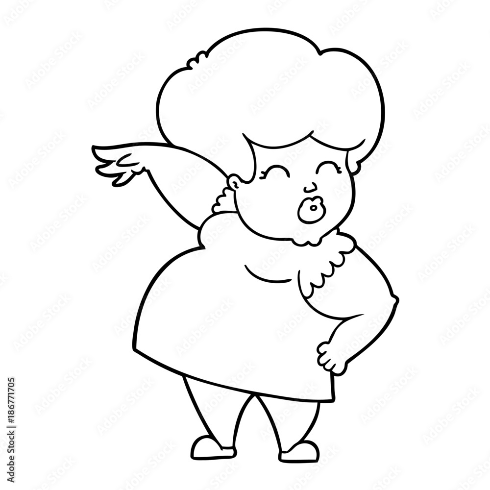 cartoon woman making hand gesture cartoon woman making hand gesture