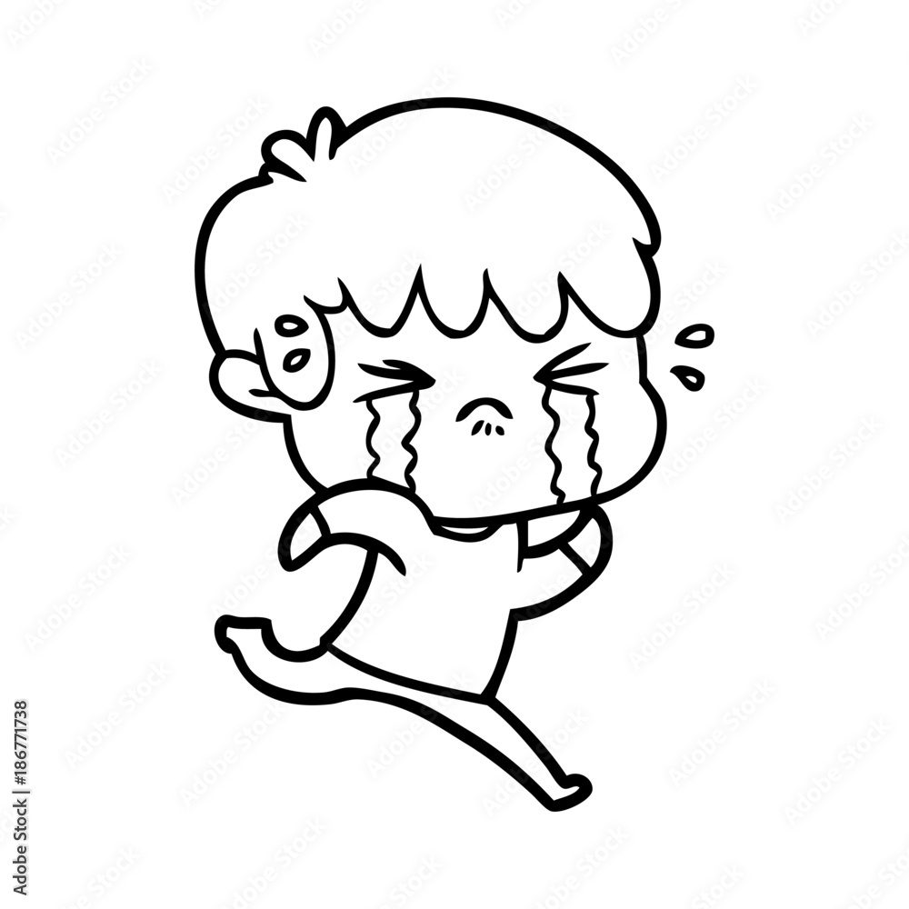 cartoon boy crying
