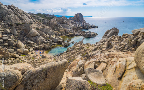 Rock formations at Capo Testa, Sardinia photo