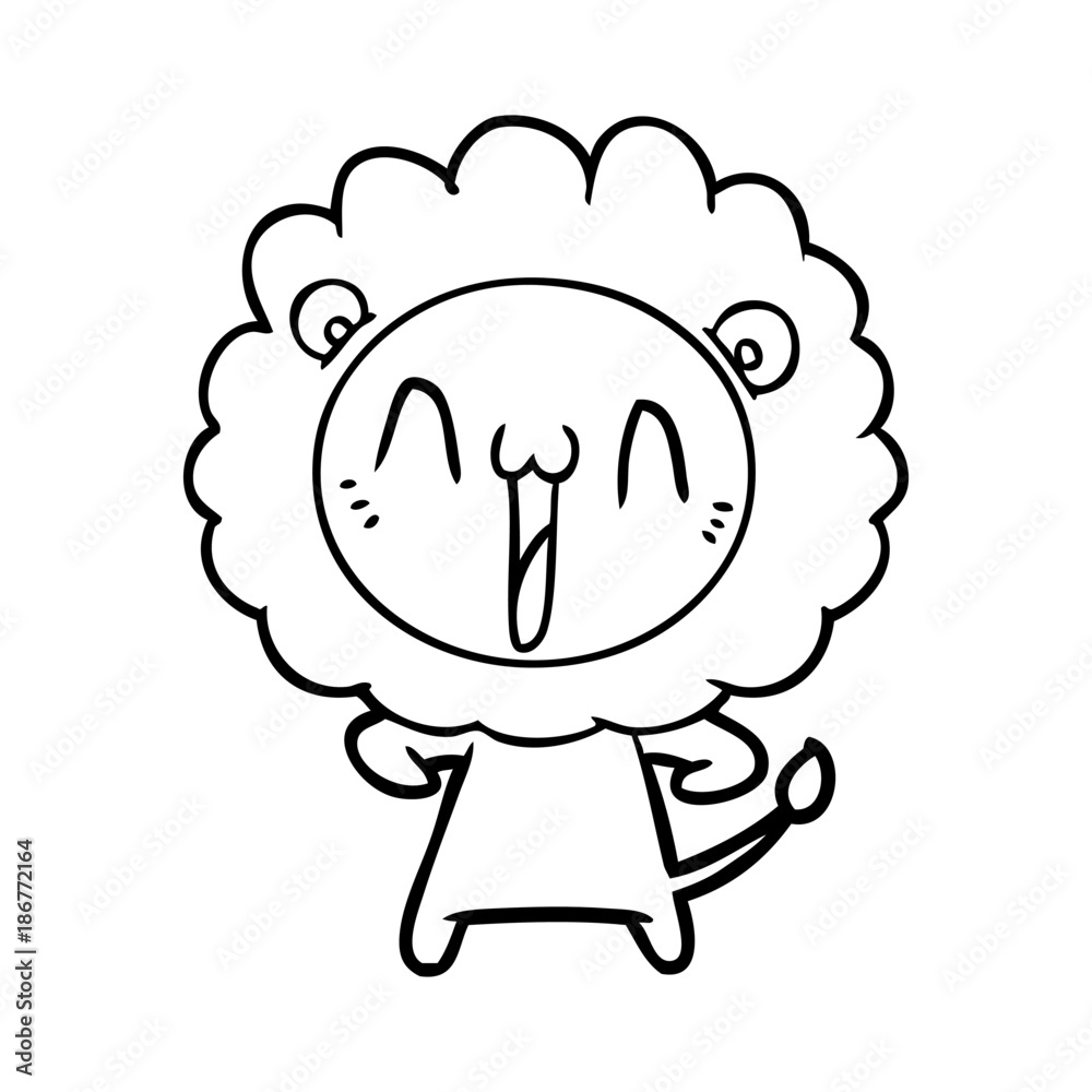 happy cartoon lion happy cartoon lion