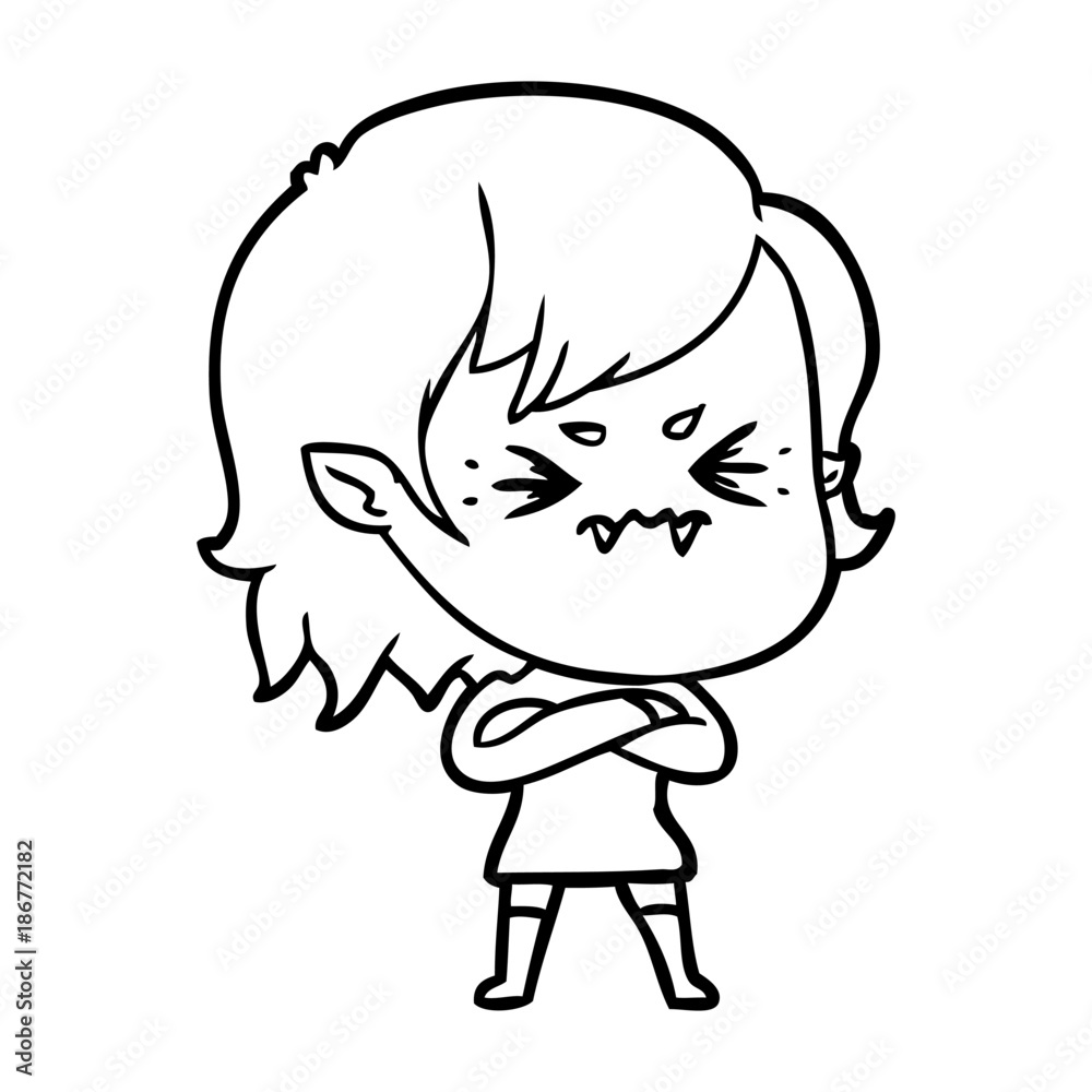 annoyed cartoon vampire girl annoyed cartoon vampire girl