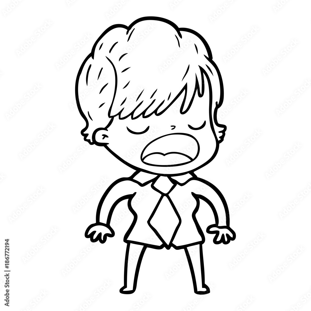 cartoon woman talking cartoon woman talking