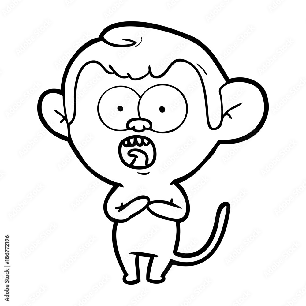 cartoon shocked monkey cartoon shocked monkey