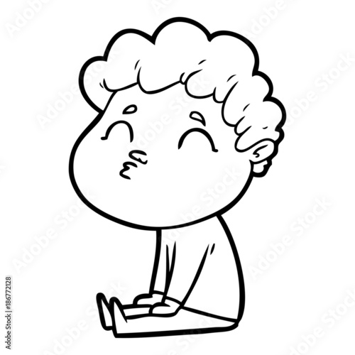 cartoon man pouting