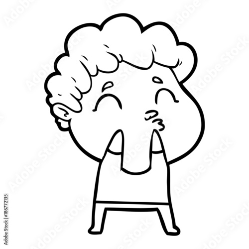 cartoon man pouting