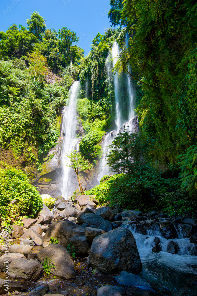 Fototapeta premium Sekumpul Waterfall - Bali, Indonesia.