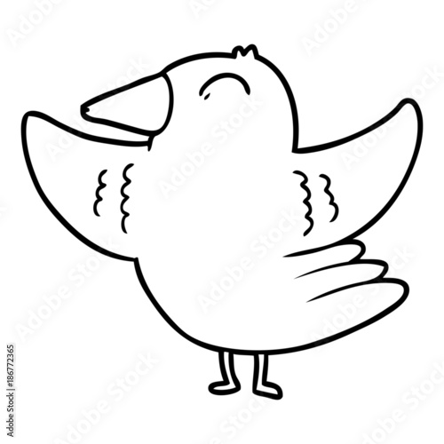 cartoon bird spreading wings