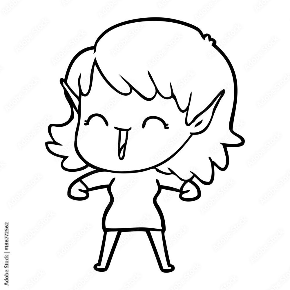 cartoon elf girl cartoon elf girl