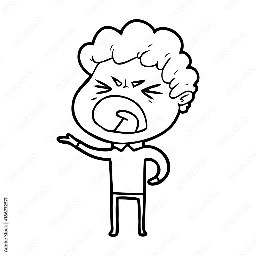 cartoon furious man cartoon furious man