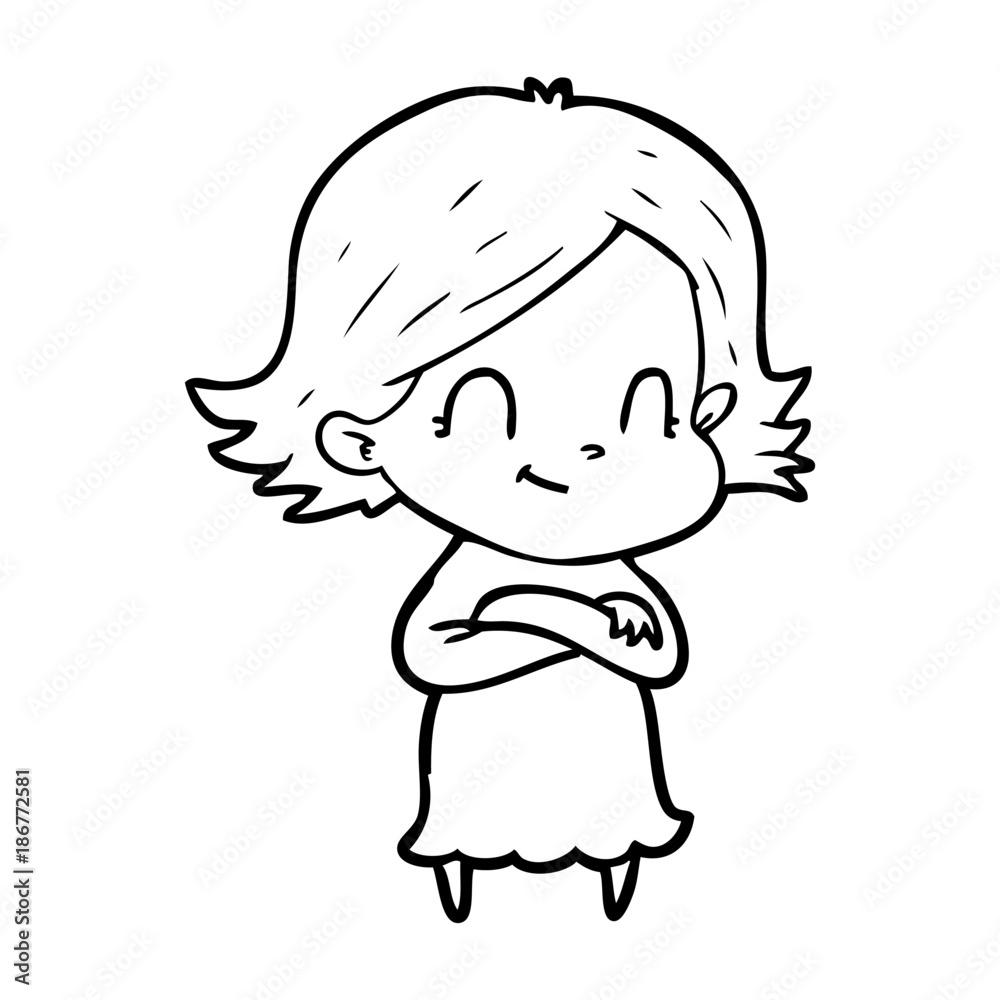 cartoon friendly girl cartoon friendly girl
