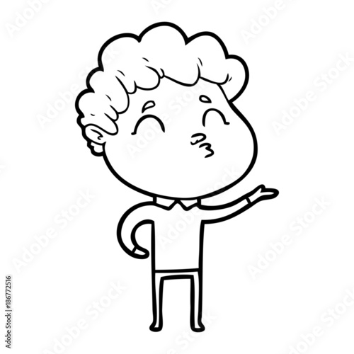 cartoon man pouting