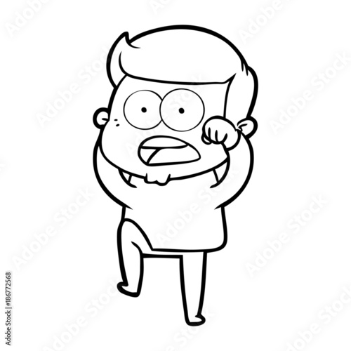 cartoon shocked man