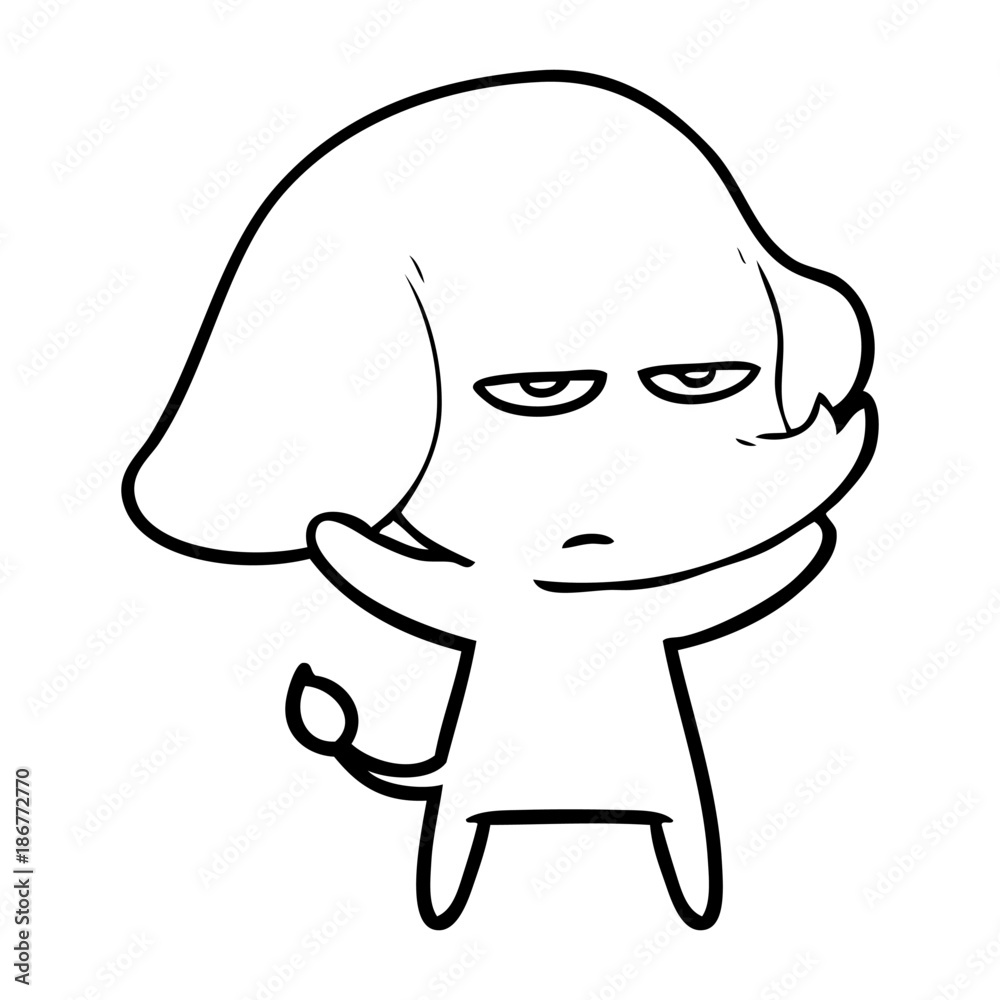 annoyed cartoon elephant annoyed cartoon elephant