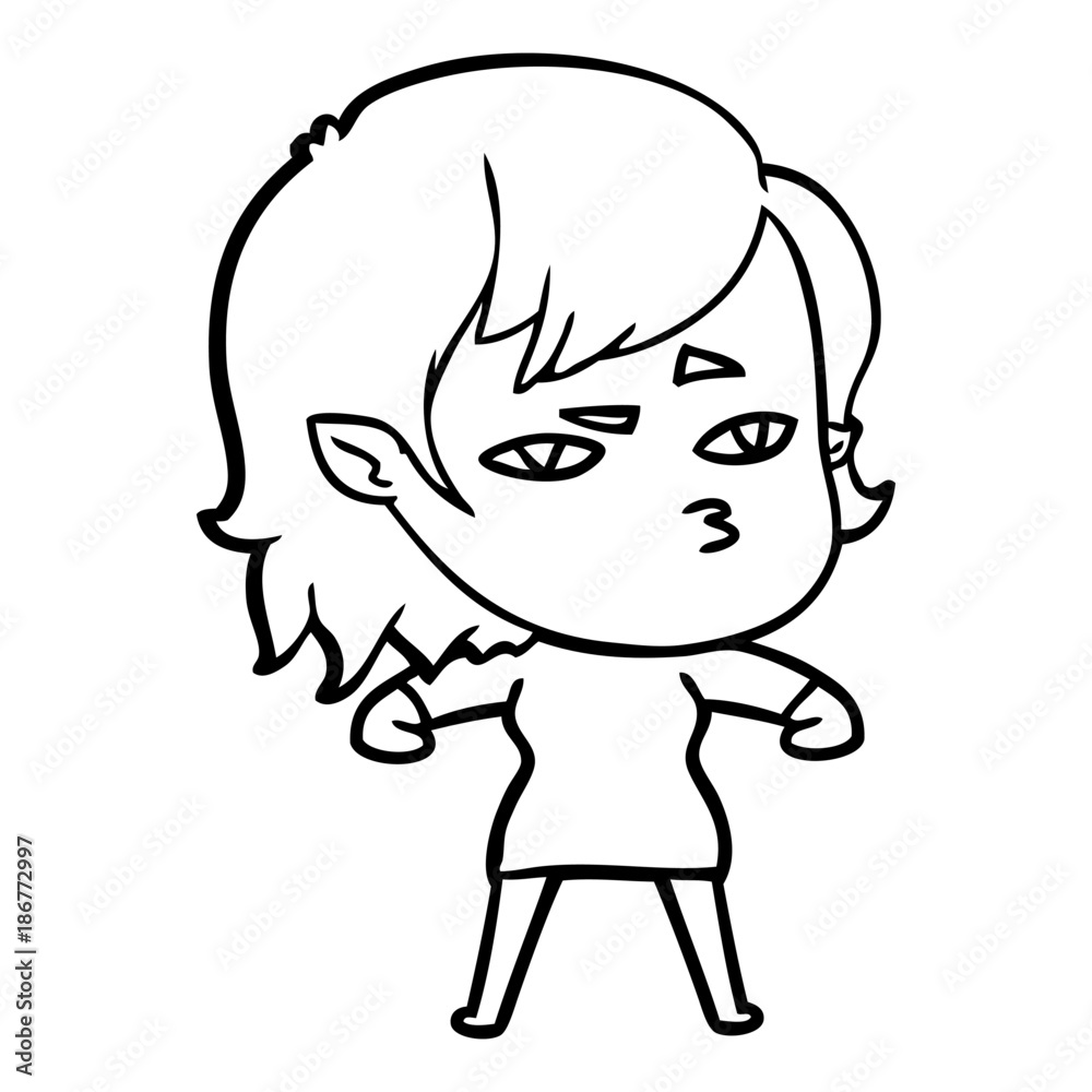 cartoon vampire girl