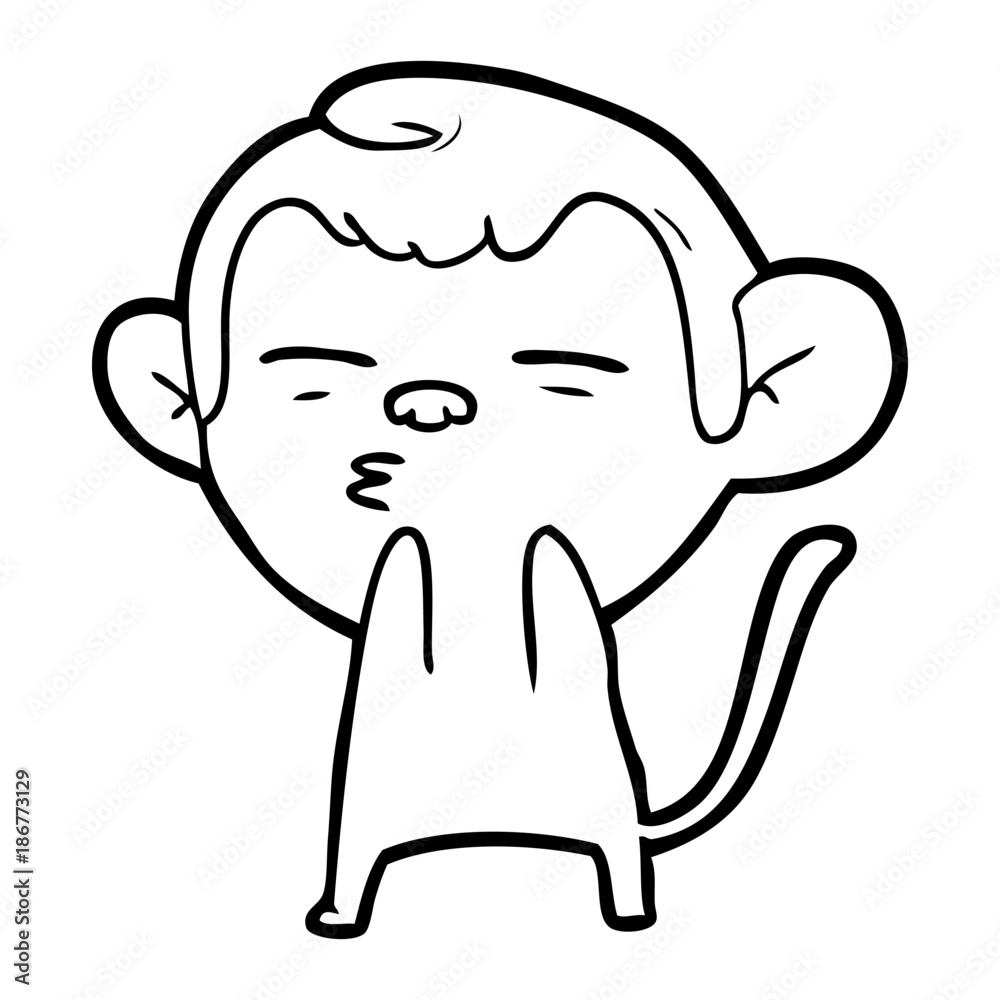 cartoon suspicious monkey cartoon suspicious monkey