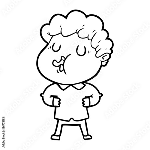 cartoon man singing